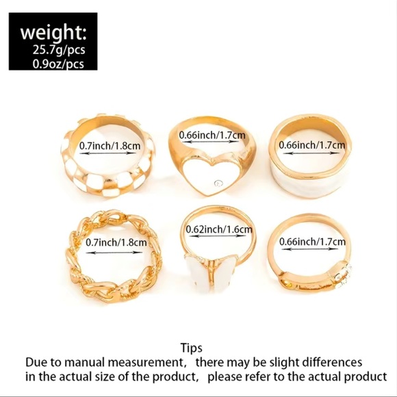6-Piece Dainty Ring Set - Picture 3 of 7